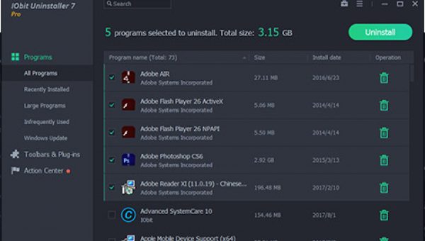 IObit Uninstaller 7  Free VS Pro 免费版与专业版
